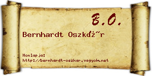 Bernhardt Oszkár névjegykártya